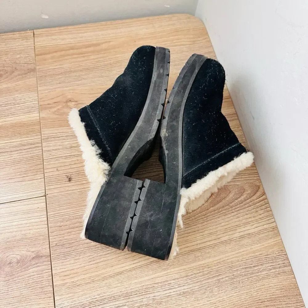UGG Australia Solvang black suede Slipper mules Women’s Size 8